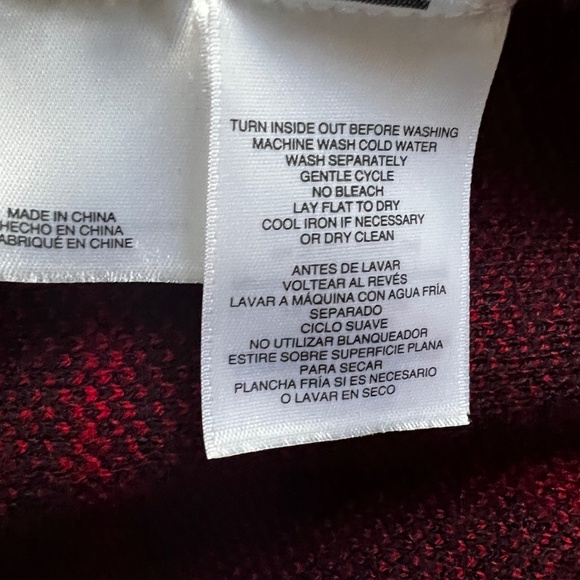 Anne Klein sweater blazer coat. Medium. Navy blue and red. - Picture 3 of 6